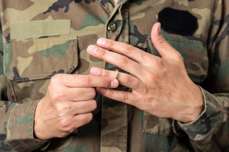 servicemember removing wedding ring